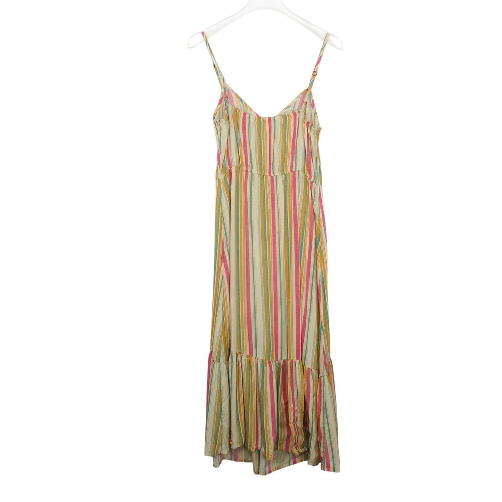 Francesca's Mimi Chica Multicolor Rainbow Stripped Maxi Dress XS - Picture 2 of 4